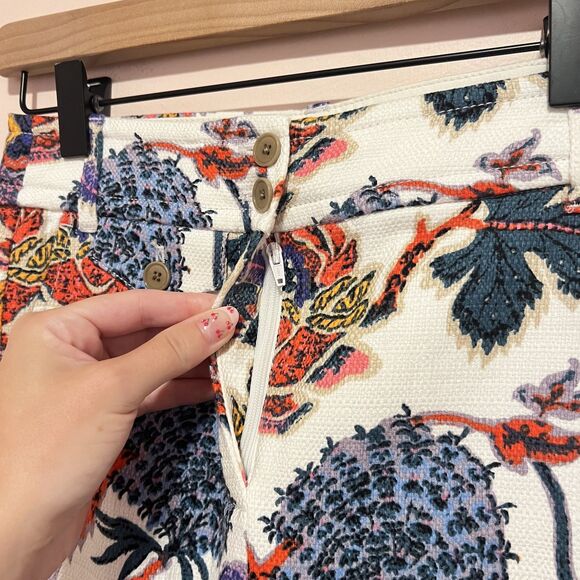 J. Crew Kickout Crop Pant in Paisley Floral Trouser Style AM991 Size 00 - Picture 5 of 10